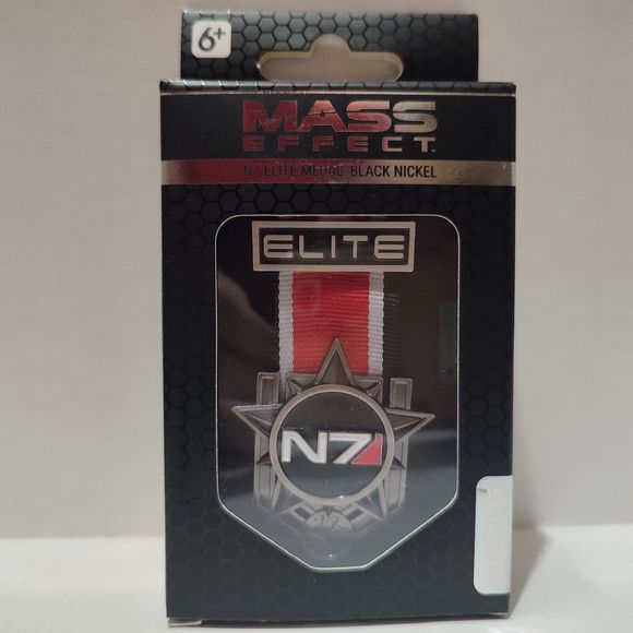 Mass Effect N7 Elite Medal Enamel Pin Badge Emblem Official Bioware Ribbon - Picture 1 of 2